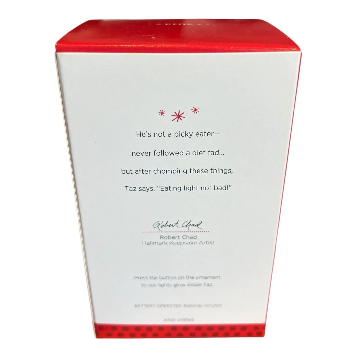 2013 A "Light" Snack - Taz Hallmark Ornament (Looney Tunes) QXI2042