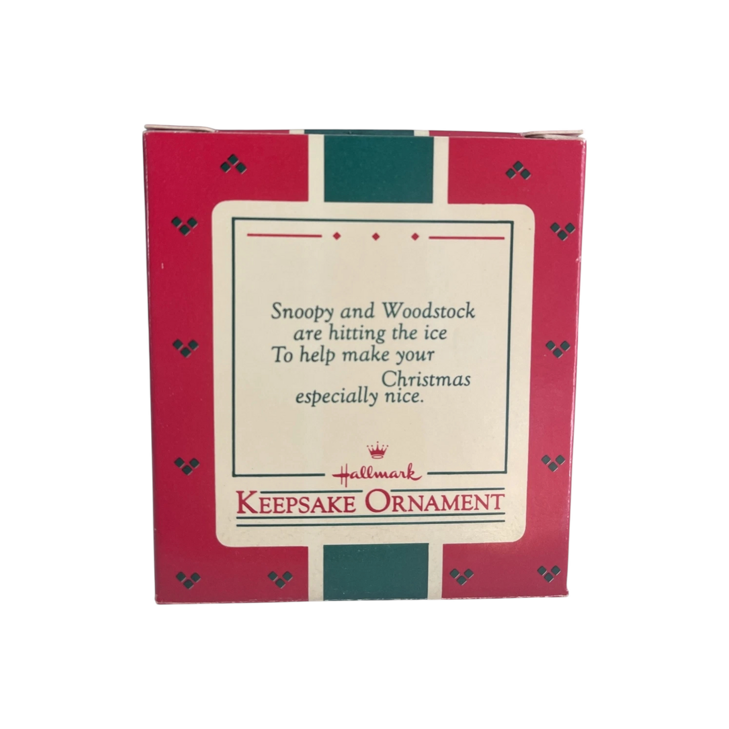 1985 Snoopy and Woodstock - Hitting the Ice Hallmark Ornament (Peanuts) QXM4915