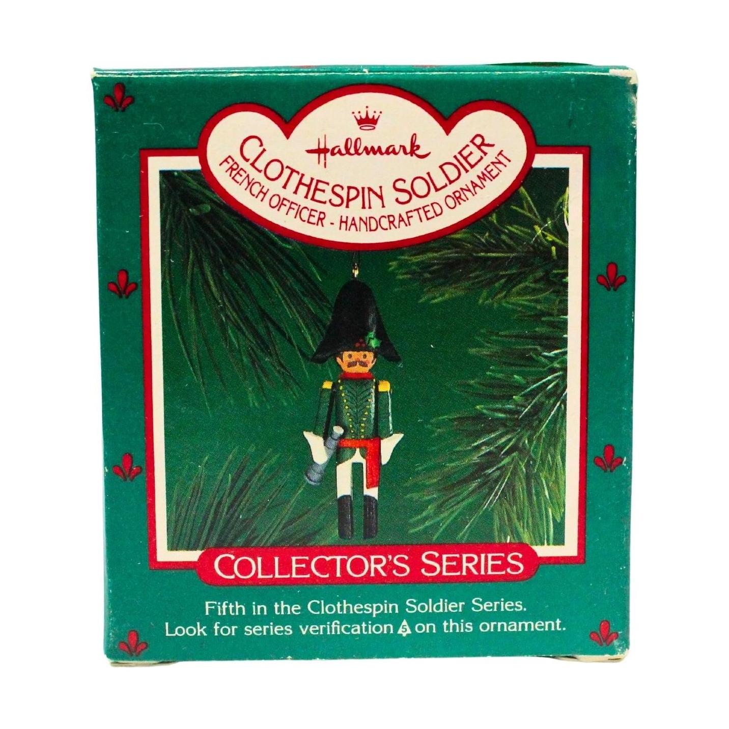 1986 French Hallmark Ornament (Clothespin Soldier) QX4063