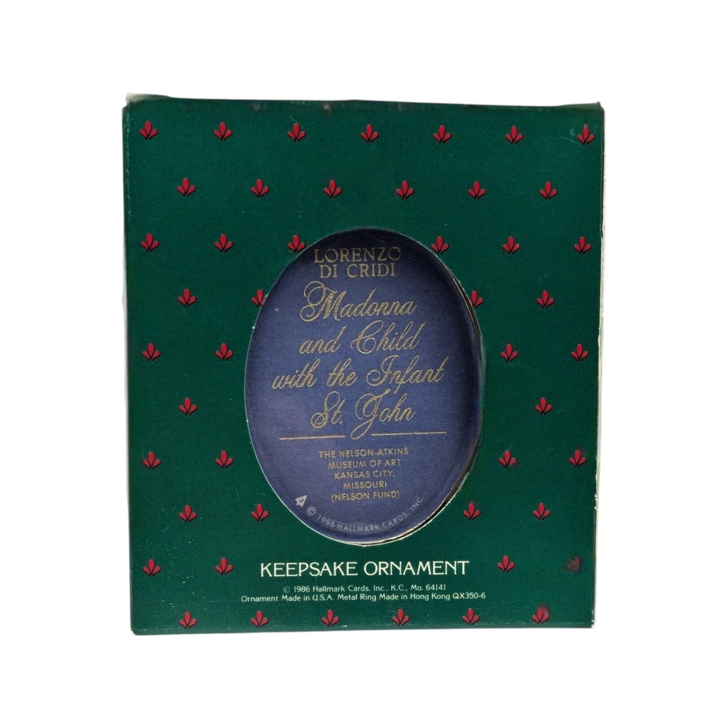 1986 Madonna and Child with the Infant St. John (Art Masterpiece Series) Hallmark Ornament QX350-6 Image4