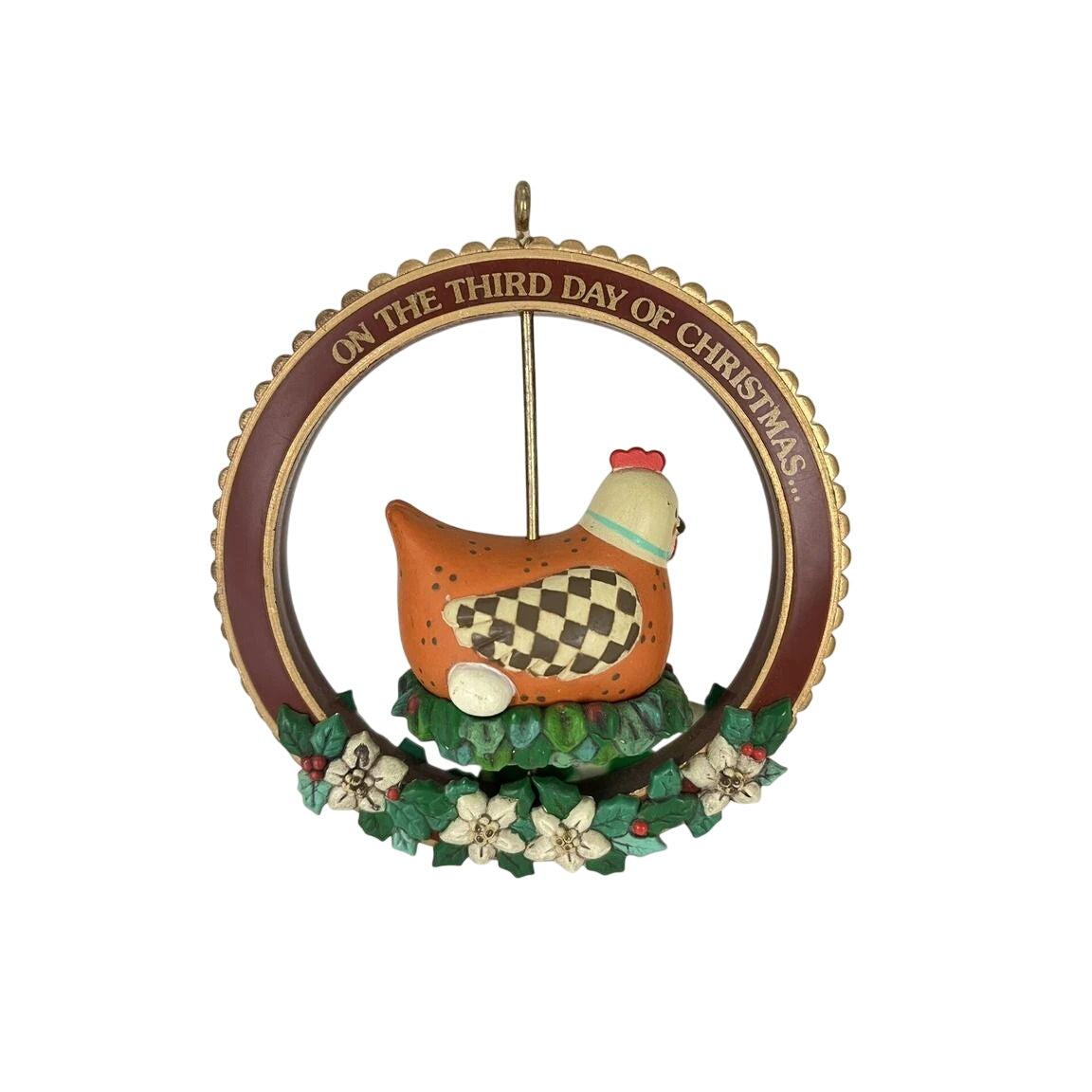 1987 Three French Hens - From The Twelve Days of Christmas Enesco Ornament (Enesco) 556440 556440