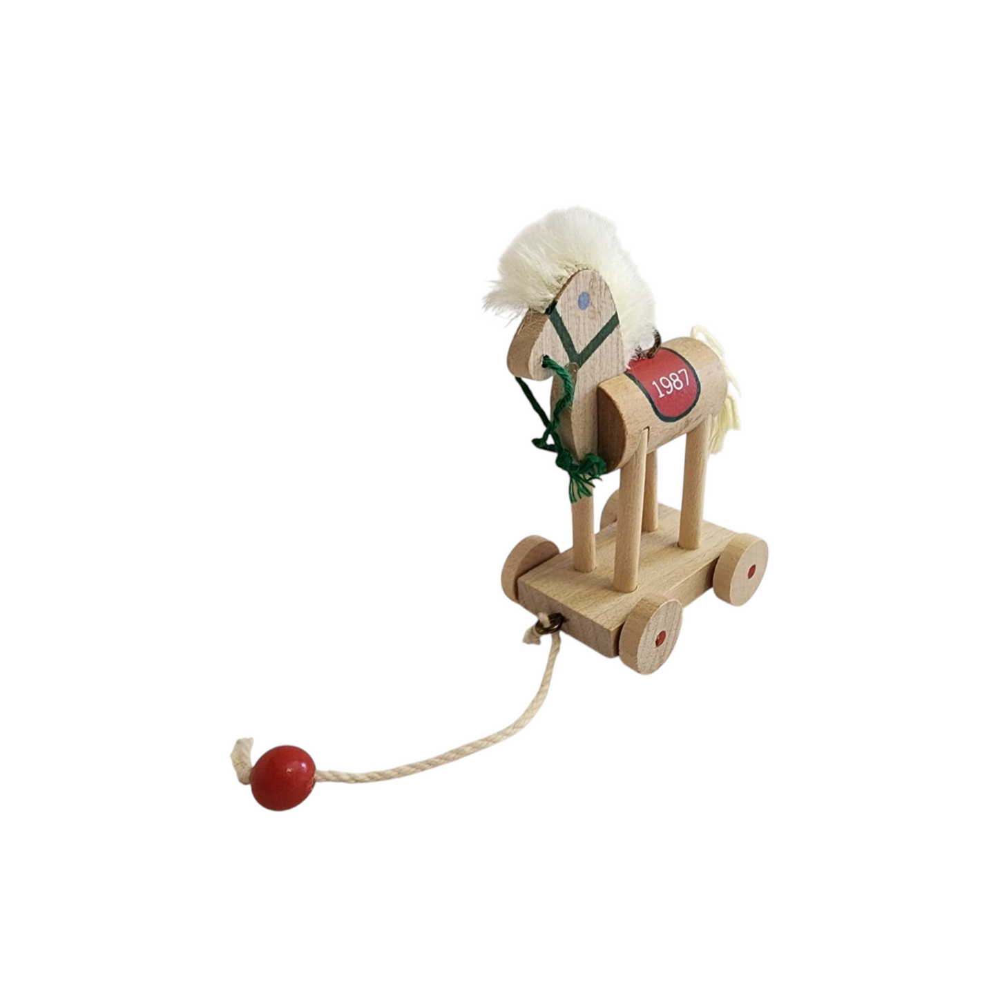 1987 Wooden Horse Hallmark Ornament (Nostalgic Childhood) QX4417