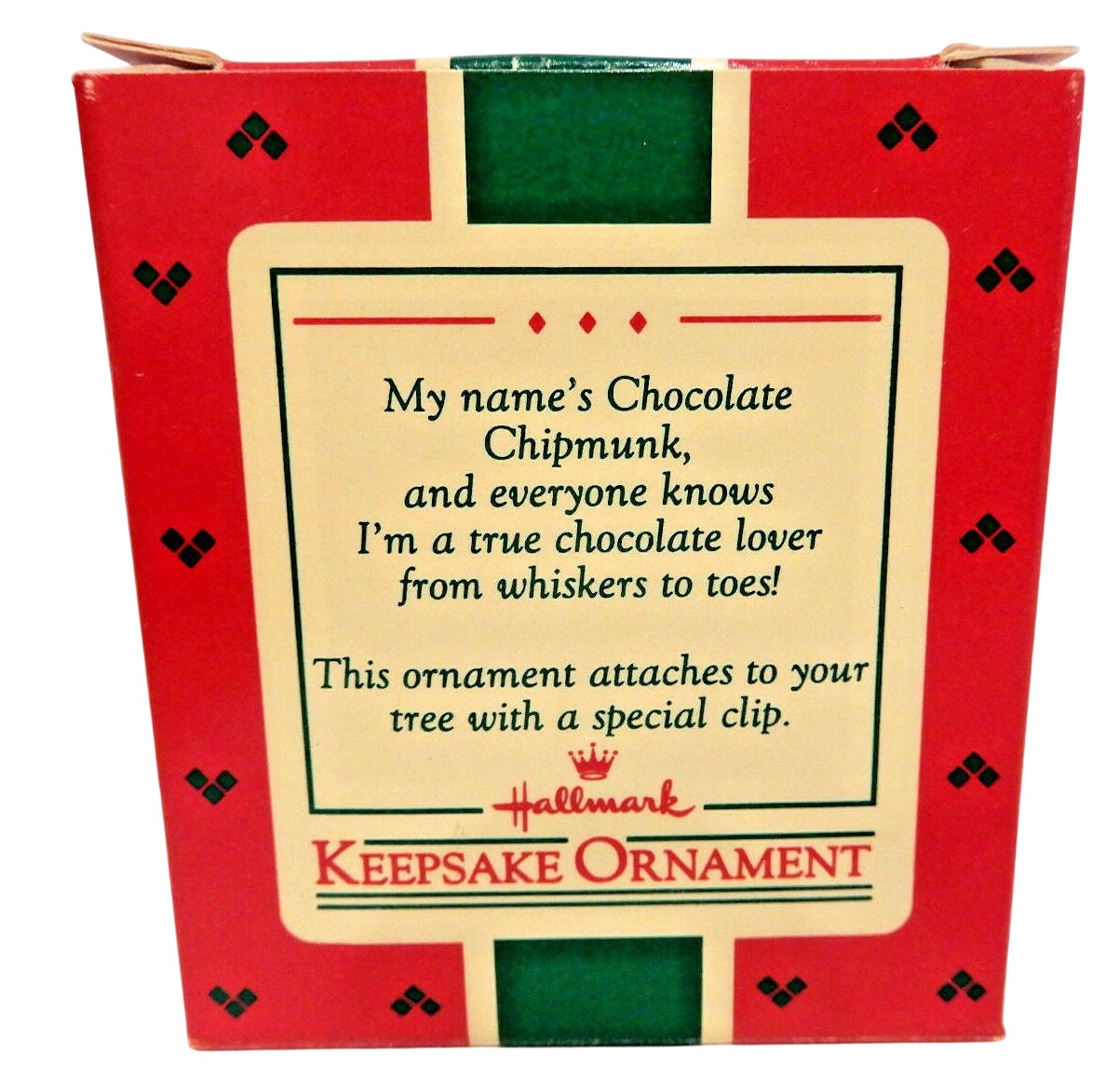 1987 Chocolate Chipmunk Hallmark Ornament (Cookie) QX4567