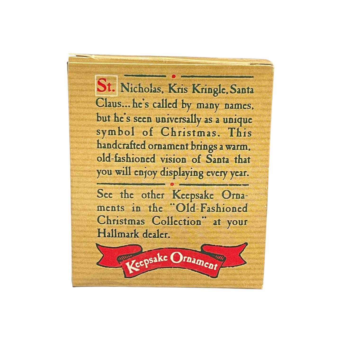 1987 Folk Art Santa Hallmark Ornament (Santa Claus) QX4749