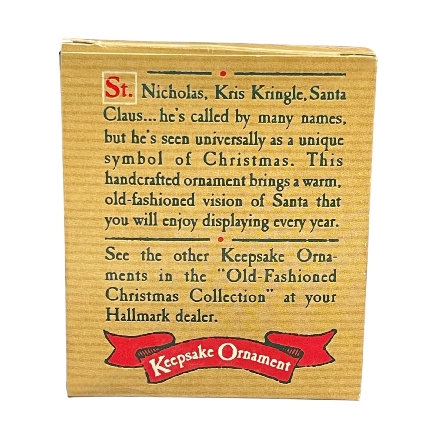 1987 Folk Art Santa Hallmark Ornament (Santa Claus) QX4749