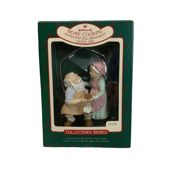 1987 Home Cooking Hallmark Ornament (Mr. and Mrs. Claus) QX4837
