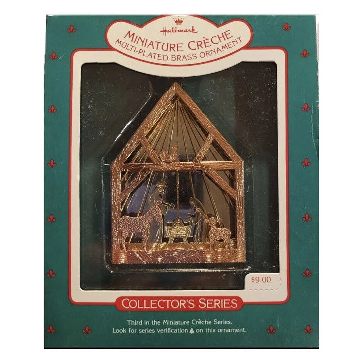1987 Multi-Plated Brass Hallmark Ornament (Miniature Creche) QX4819