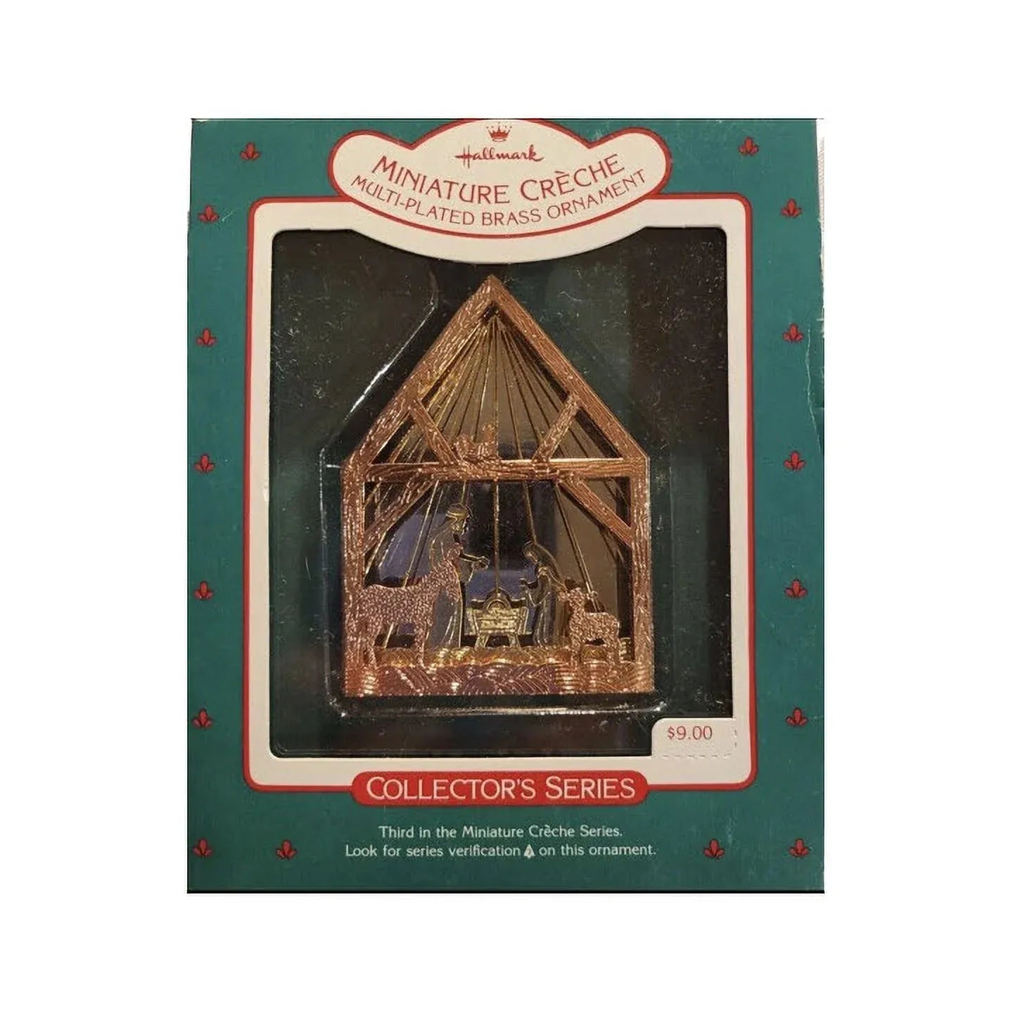 1987 Multi-Plated Brass Hallmark Ornament (Miniature Creche) QX4819