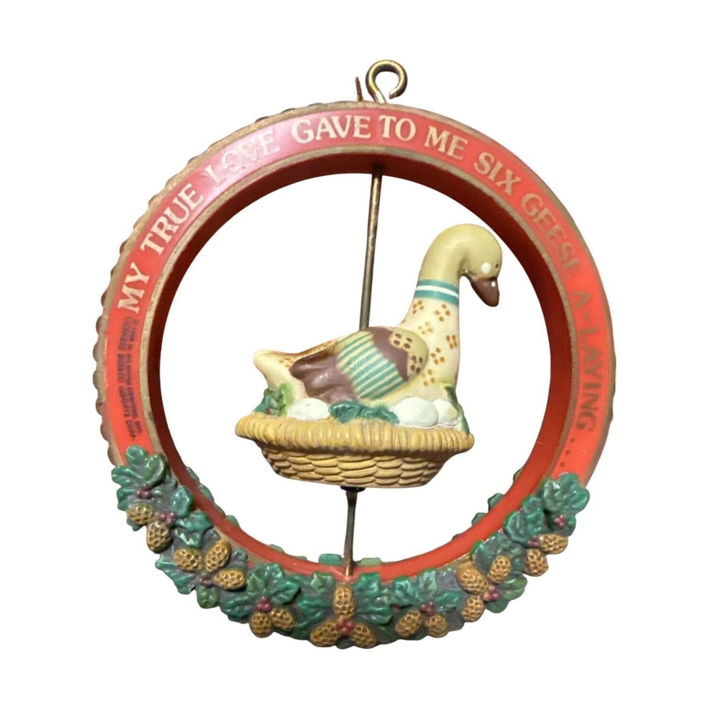 1988 Six Geese A-Laying - From The Twelve Days of Christmas Enesco Ornament (Enesco) 559148 Image7