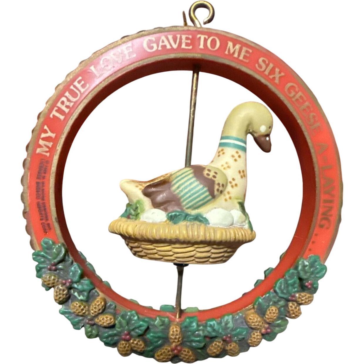 1988 Six Geese A-Laying - From The Twelve Days of Christmas (Enesco)