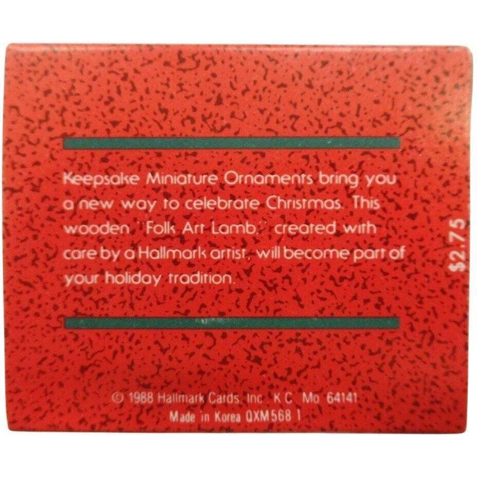 1988 Folk Art Lamb Hallmark Ornament (Animal) QXM5681