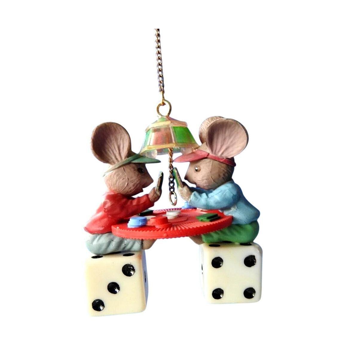 1989 Full House Mouse - First in the "Casino Christmas" Series Enesco Ornament (Mouse) 565016