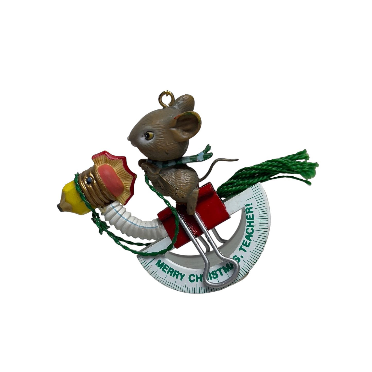 1989 Readin' & Ridin - Second in the Merry Christmas Teacher Series Enesco Ornament (Teacher) 830054