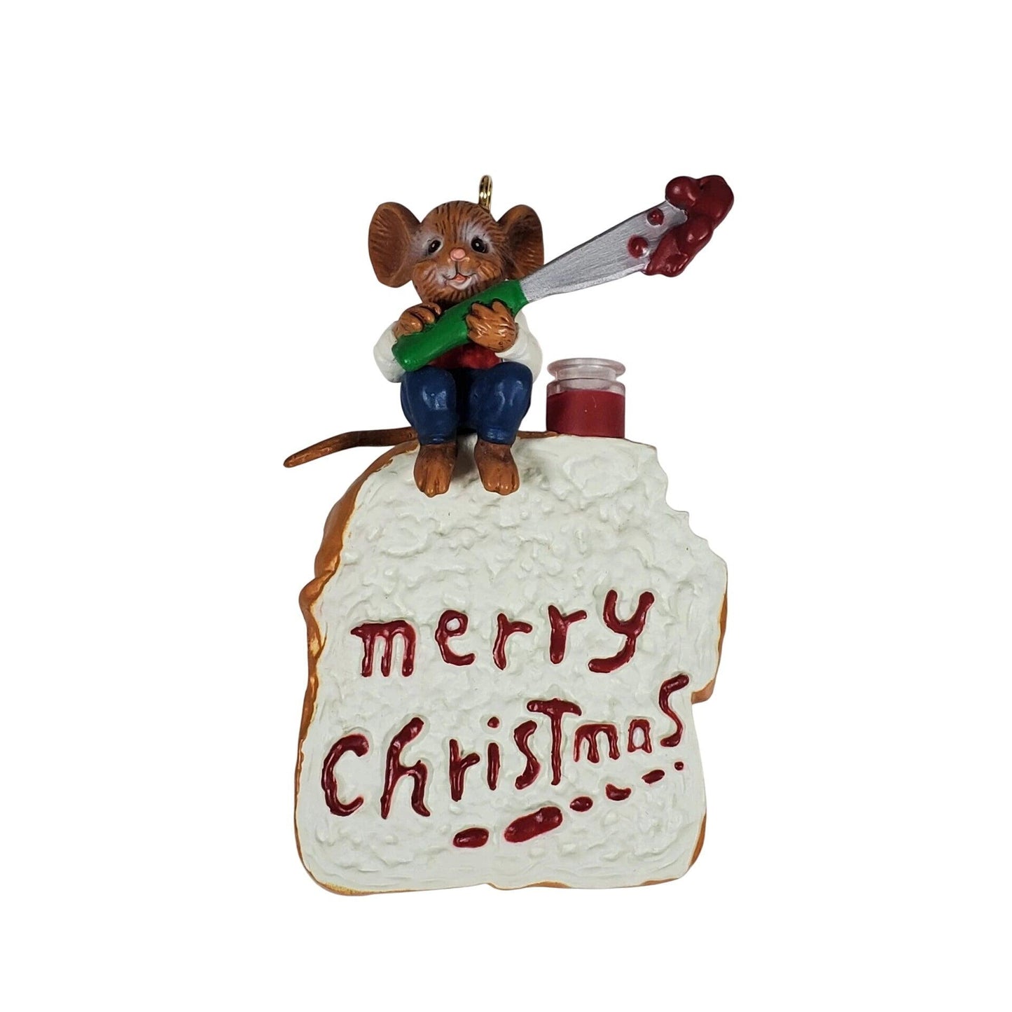 1989 "Spreading Christmas Joy" Final Production Year 1991 Enesco Ornament (Mouse) 564850