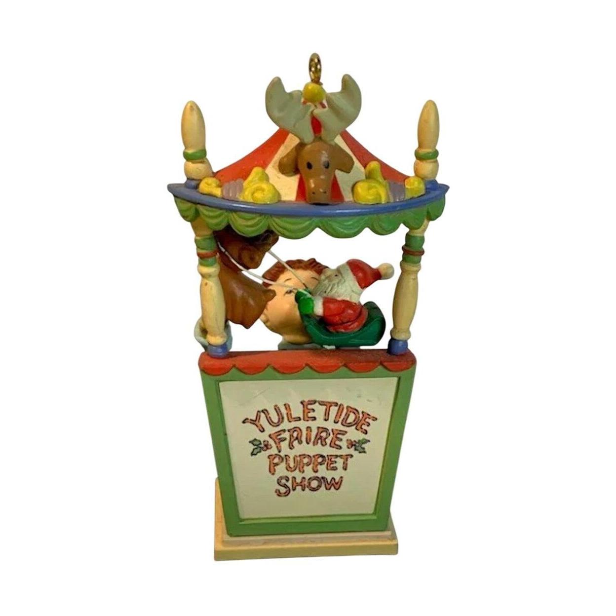 1989 "Ye Olde Puppet Show" First in the "Yuletide Faire" Series Enesco Ornament (Santa Claus) 562939