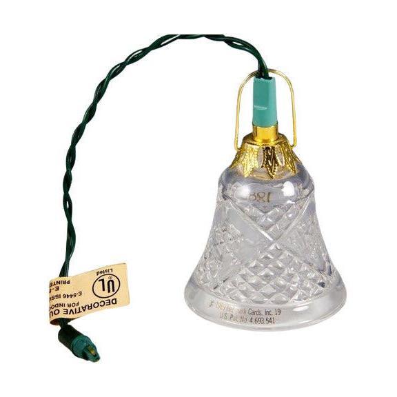 1989 Lighted Lead Crystal - Holiday Bell Hallmark Ornament (Bell) QLX7222