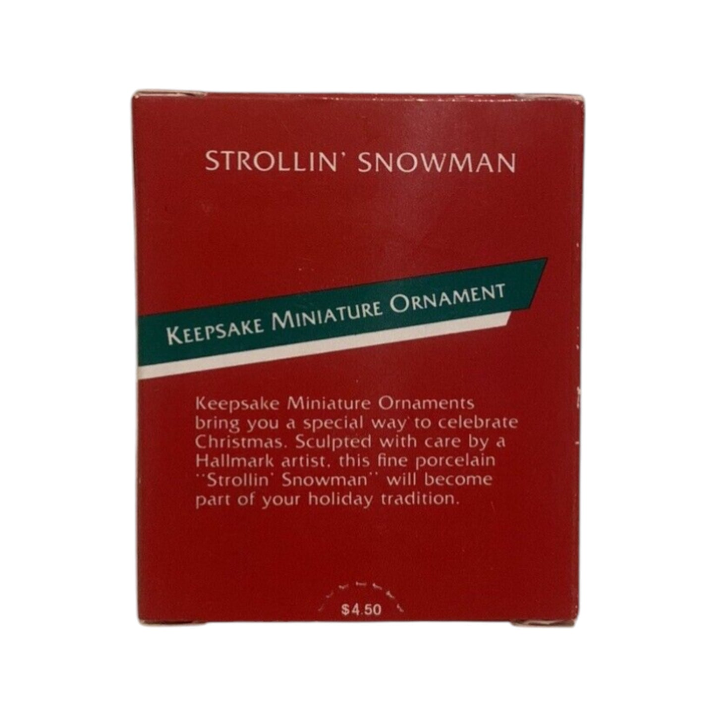 1989 Strollin' Snowman (Snowmen) Hallmark Ornament QXM574-2 Image5