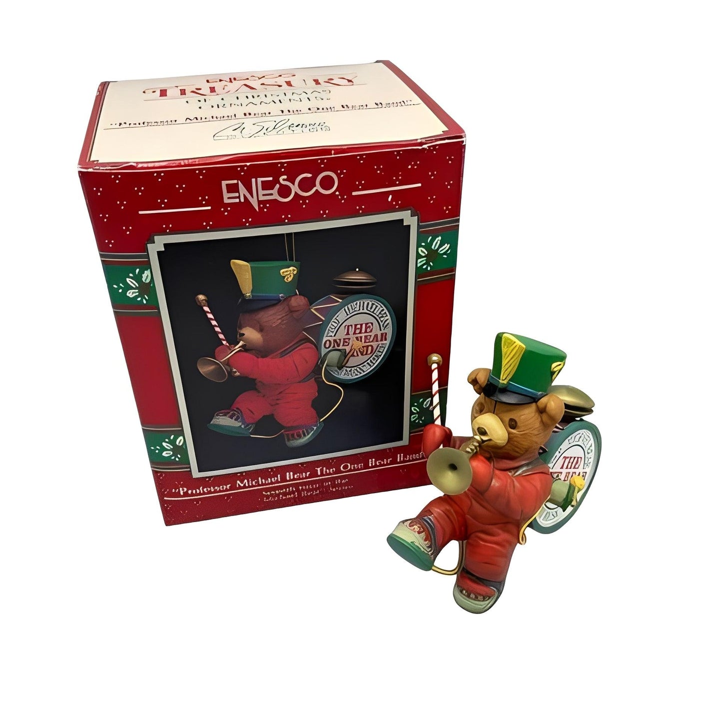 1990 Professor Michael Bear The One Bear Band - Seventh Issue in the "Michael Bear" Series Enesco Ornament (Enesco) 573663