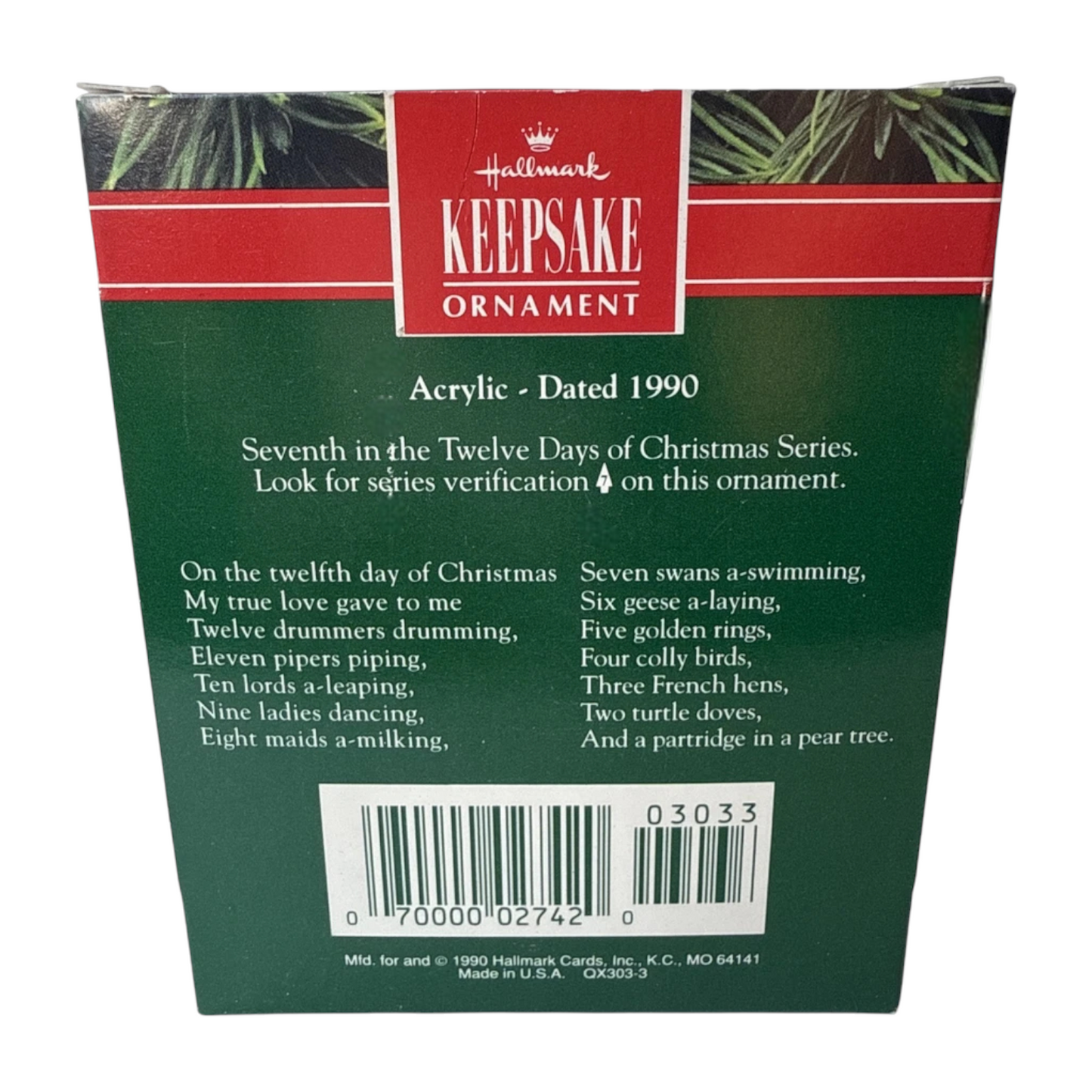 1990 Seven Swans A‑Swimming (Twelve Days of Christmas)