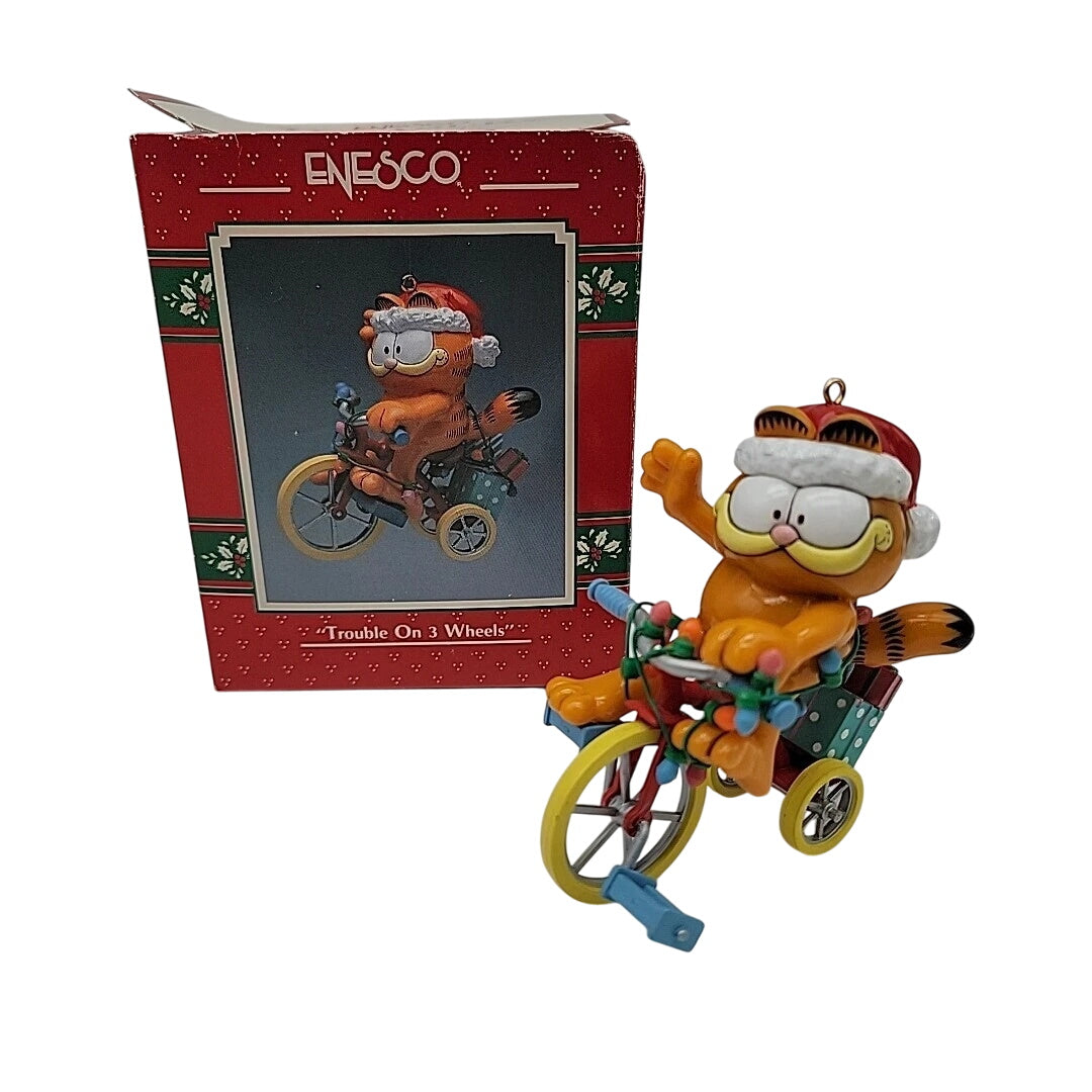 1990 Trouble On 3 Wheels Enesco Ornament (Garfield) 564052