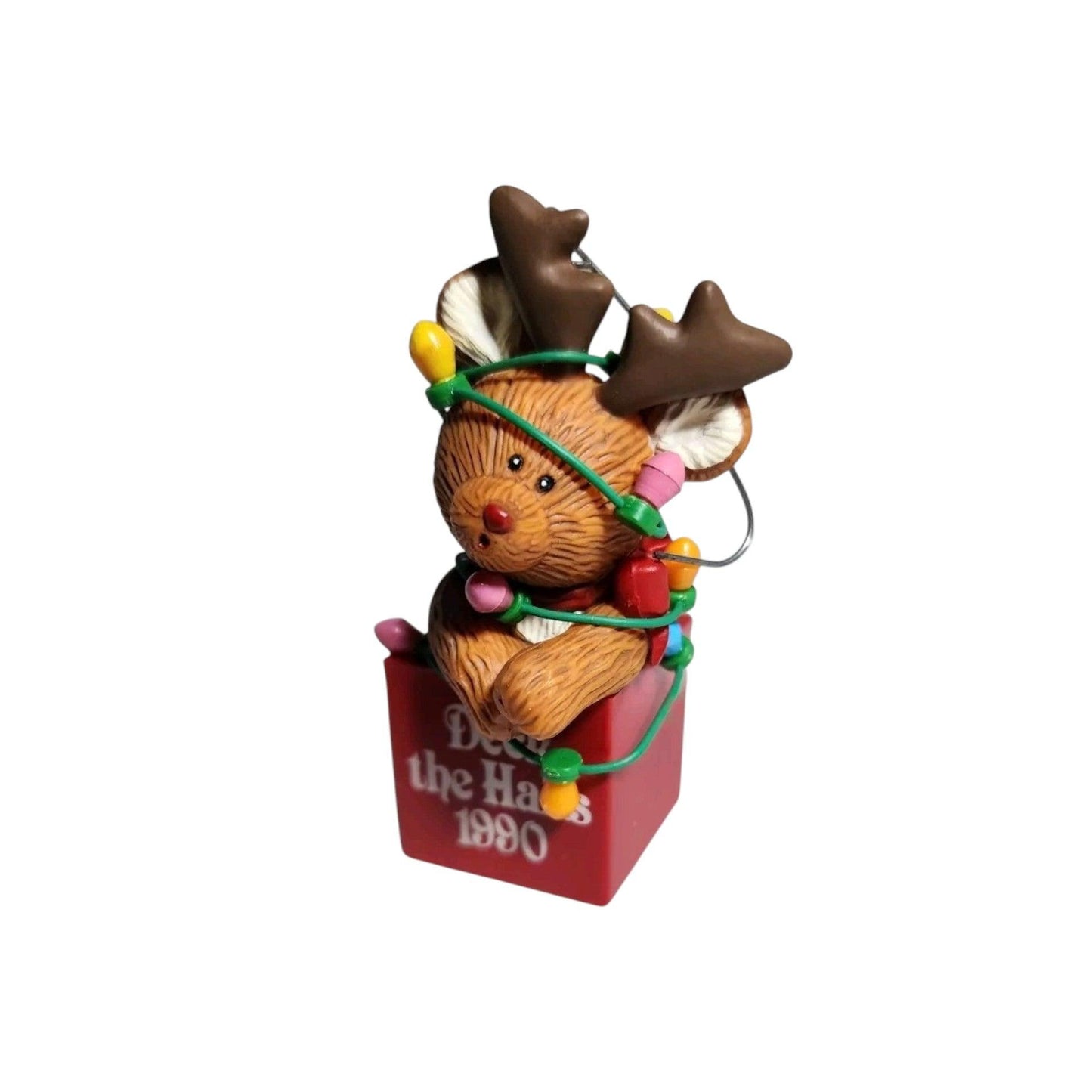 1990 Wrapped Up in Christmas Carlton Cards Ornaments (Reindeer) 102318-7