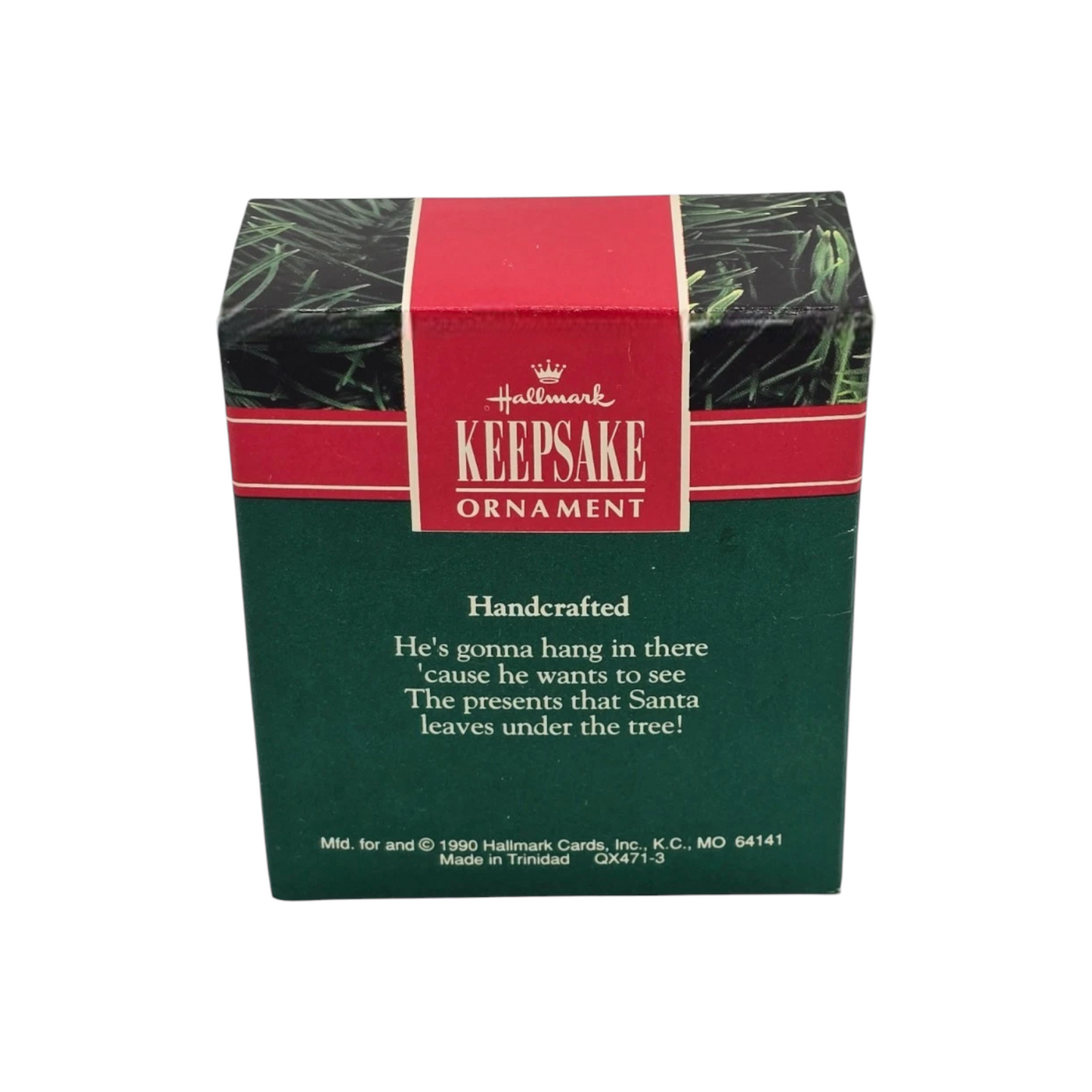 1990 Hang in There Hallmark Ornament (Raccoon) QX4713