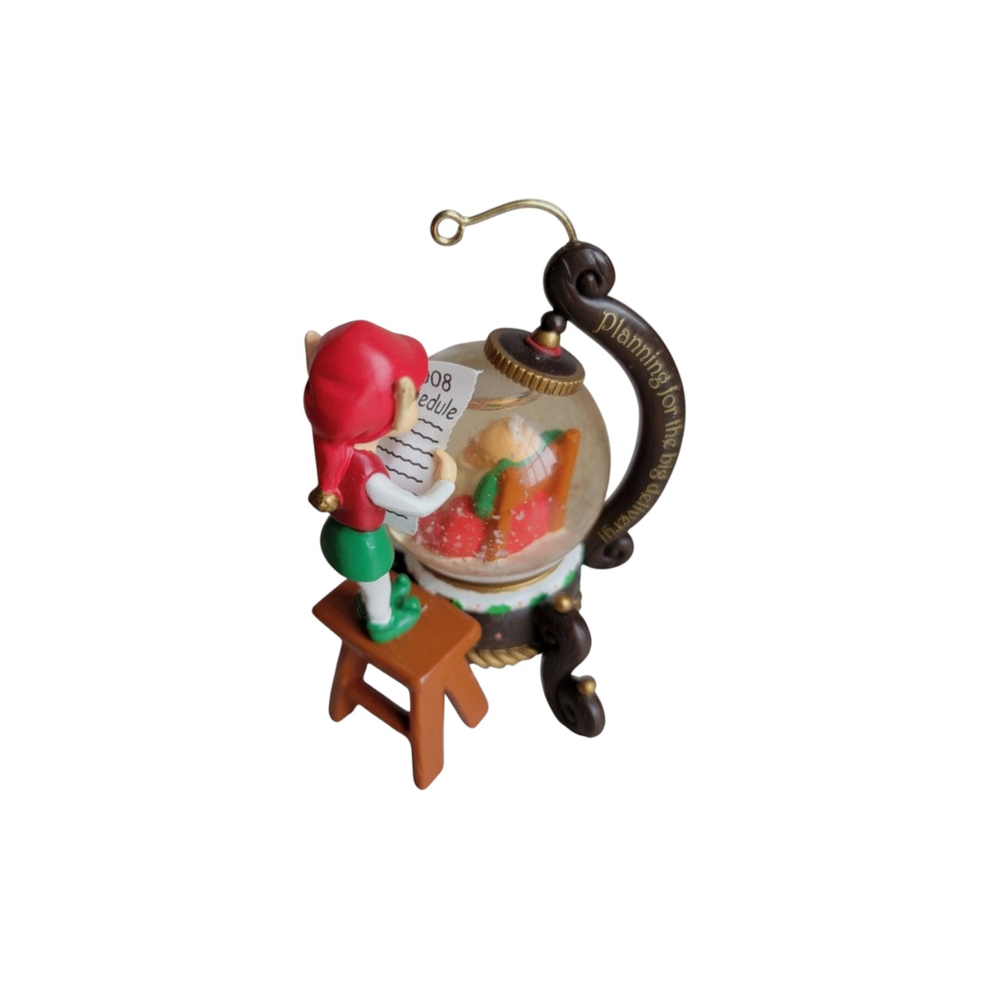 1990 Right on Schedule (Snow Globe) Carlton Cards Heirloom Ornament CXOR-072R Image6