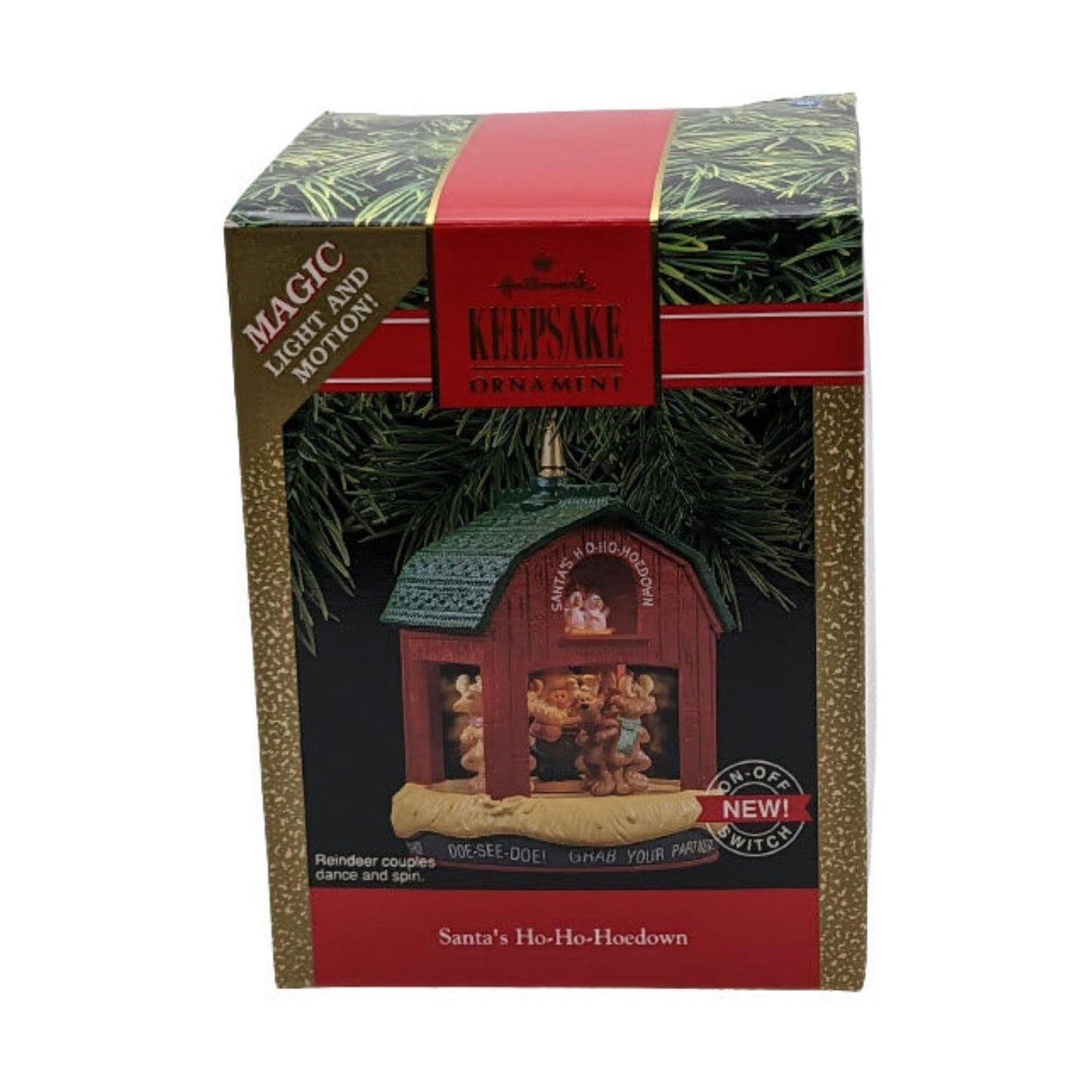 1990 Santa's Ho-Ho-Hoedown Hallmark Ornament (Reindeer) QLX7256