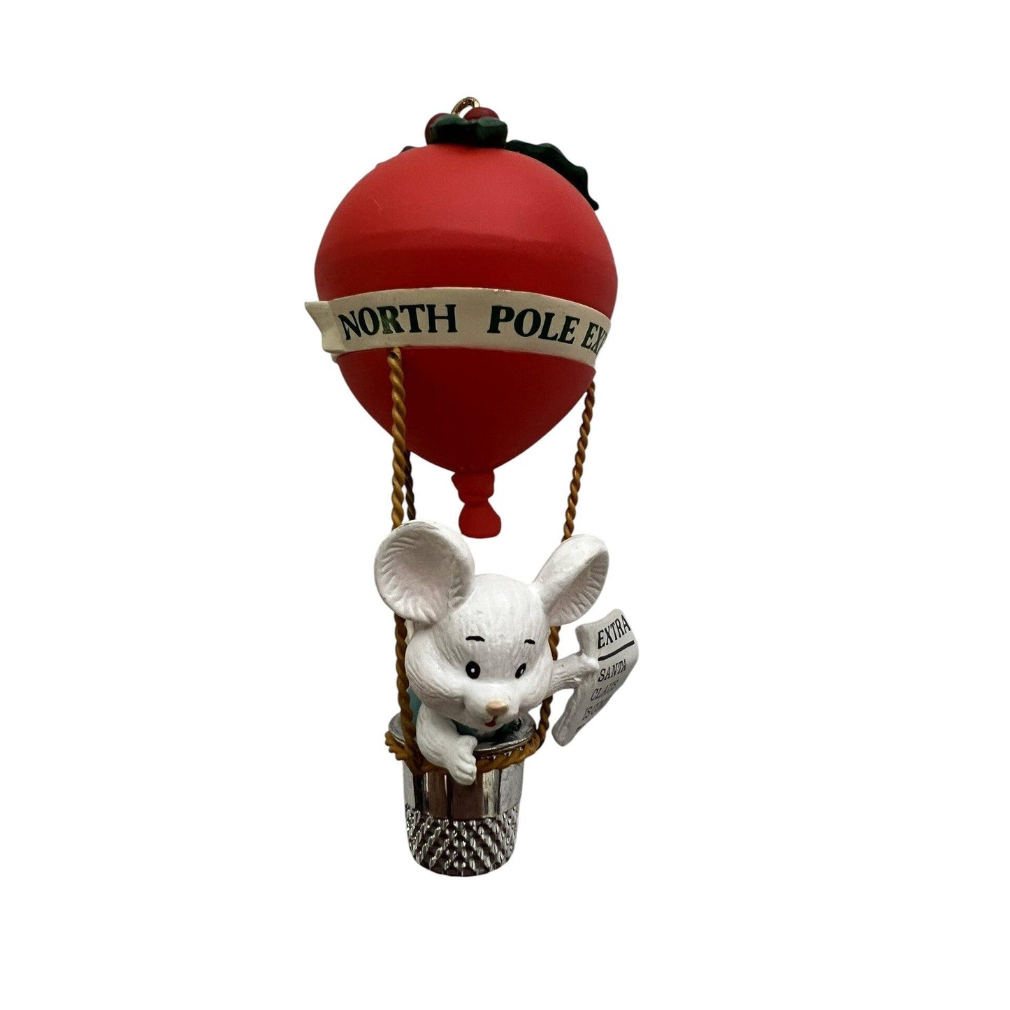 1991 Christmas is in the Air! Carlton Cards Ornaments (Mouse) 114878-8