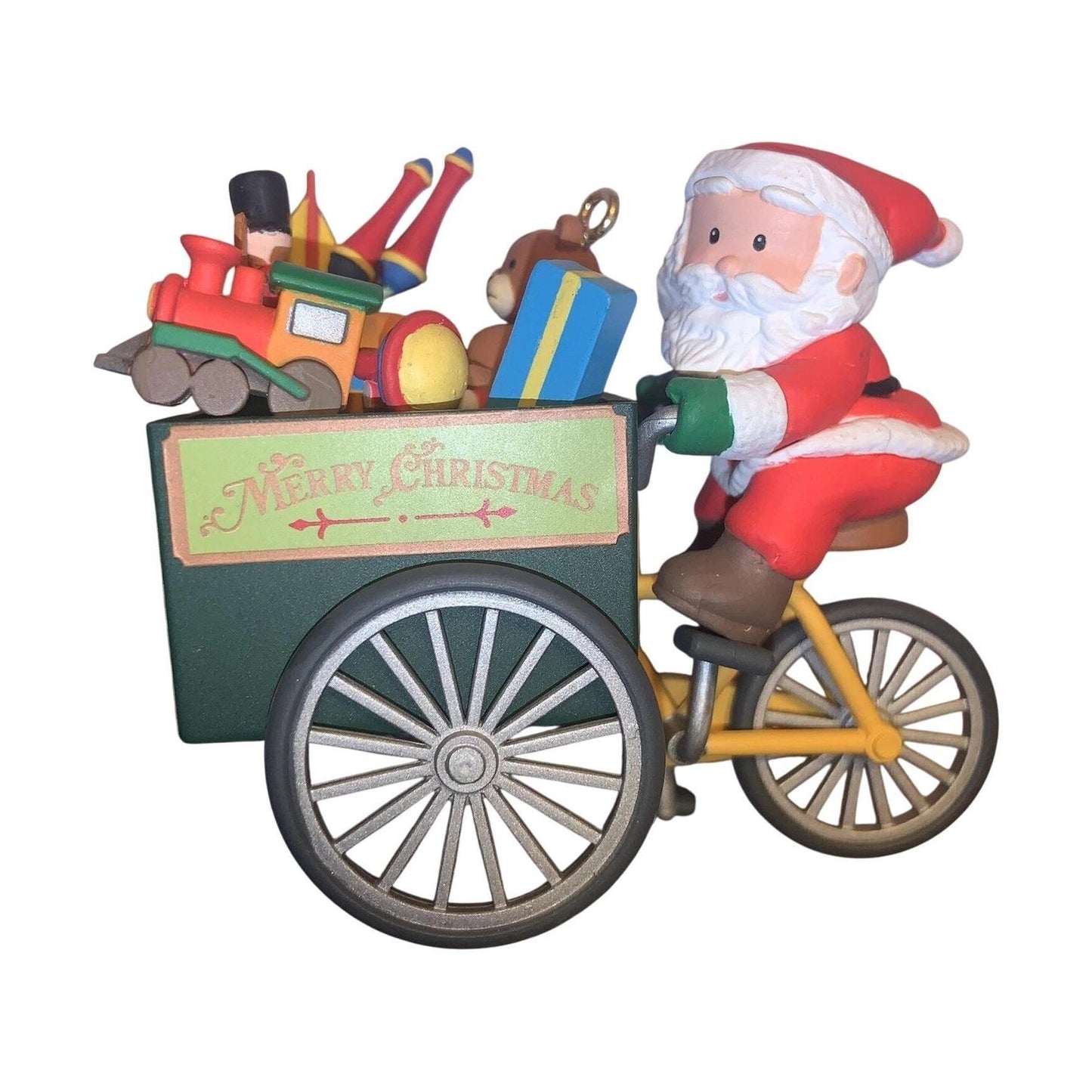 1991 Peddle Pushin' Santa - Third Issue in the "Travelin' Santa" Series Enesco Ornament (Santa Claus) 566071
