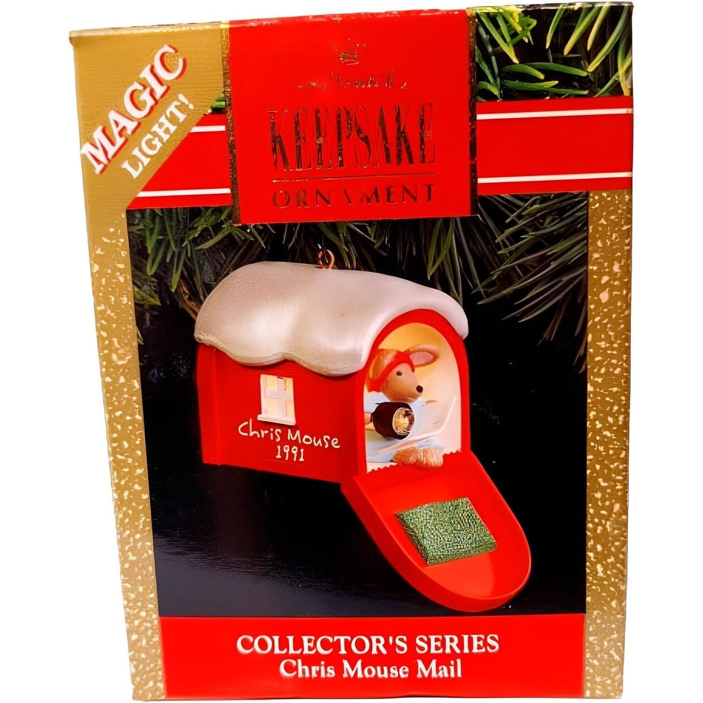 1991 Chris Mouse Mail Hallmark Ornament (Chris Mouse) QLX7207