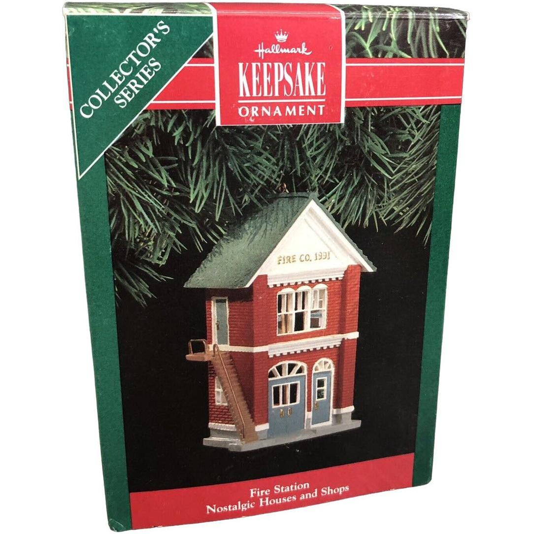 1991 Fire Station Hallmark Ornament (Nostalgic Houses and Shops) QX4139