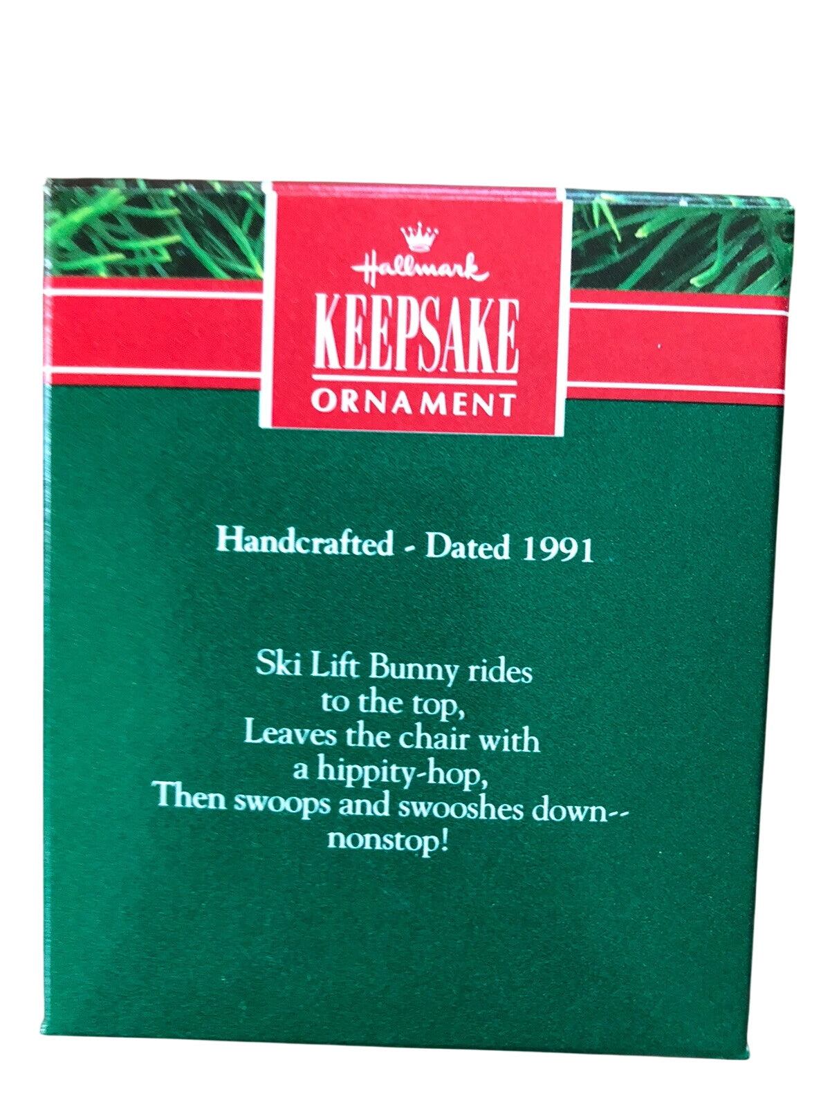 1991 Ski Lift Bunny Hallmark Ornament (Animal) QX5447