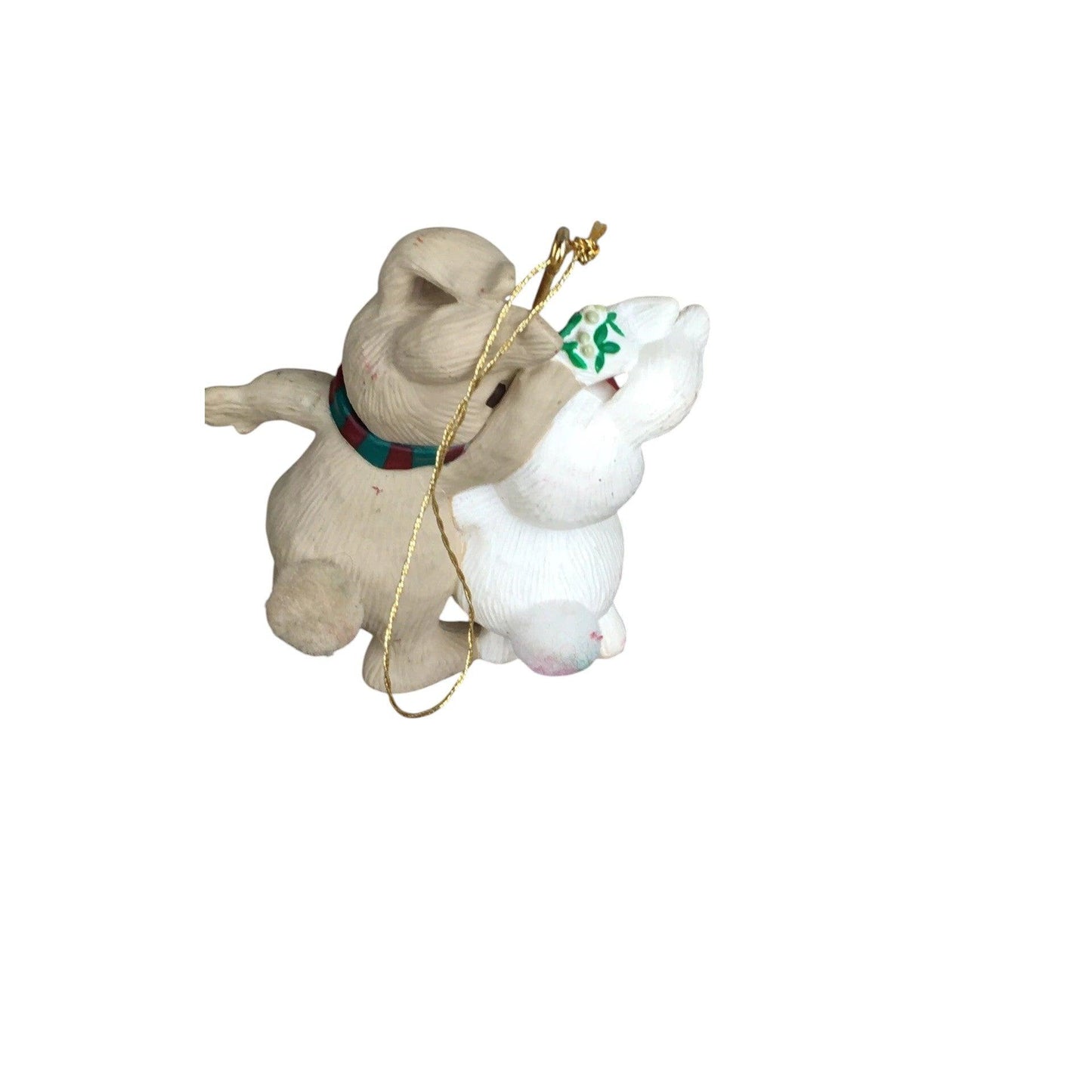 1991 Under the Mistletoe Hallmark Ornament (Bunny) QX4949