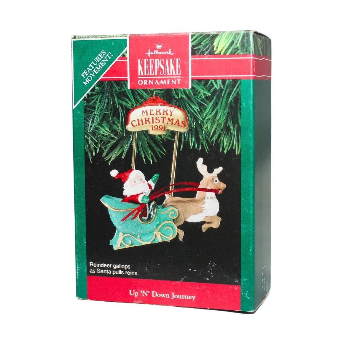 1991 Up 'N' Down Journey Hallmark Ornament (Reindeer) QX5047