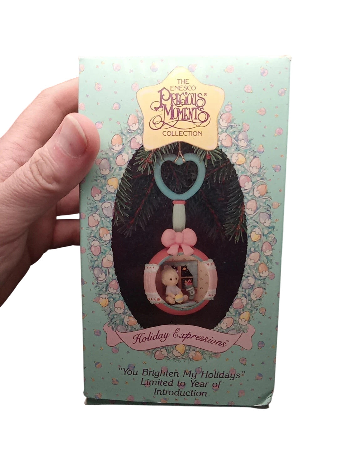 1992 Holiday Expressions - Ornament can be fiitted over a small light to illuminate the scene Enesco Ornament (Precious Moments) 586404