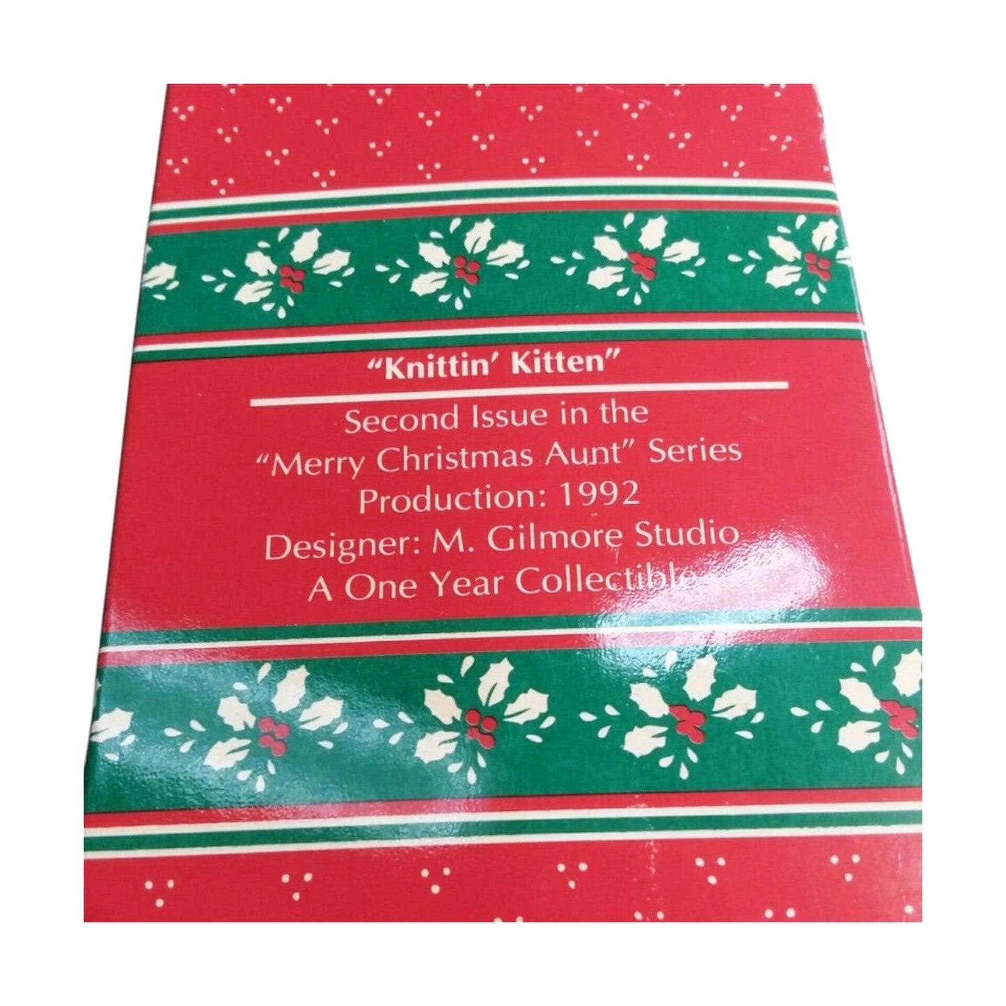 1992 Knittin' Kitten - Merry Christmas Aunt Enesco Ornament (Kitten) 832952