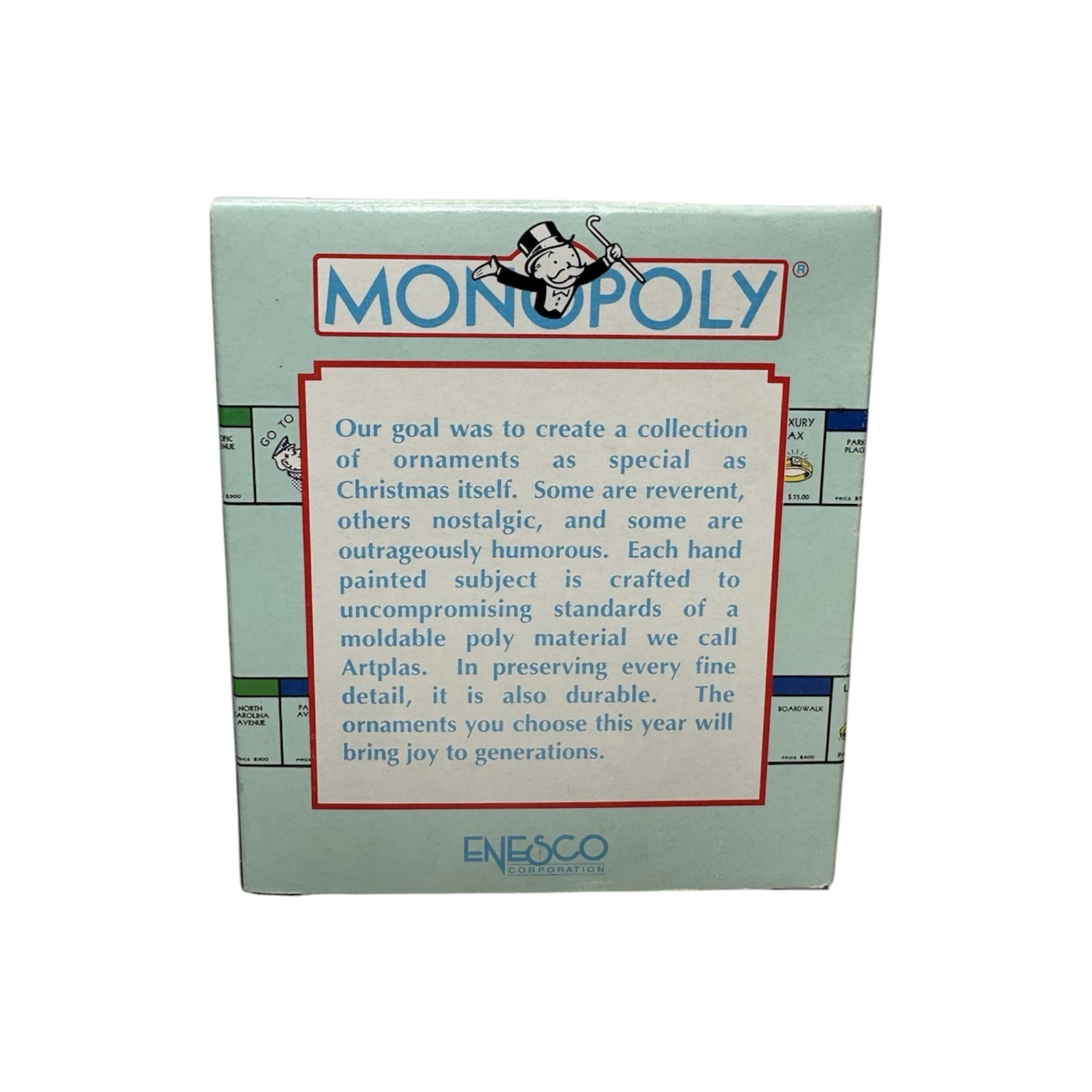 1992 Take A Chance on the Holidays Enesco Ornament (Monopoly) 594075