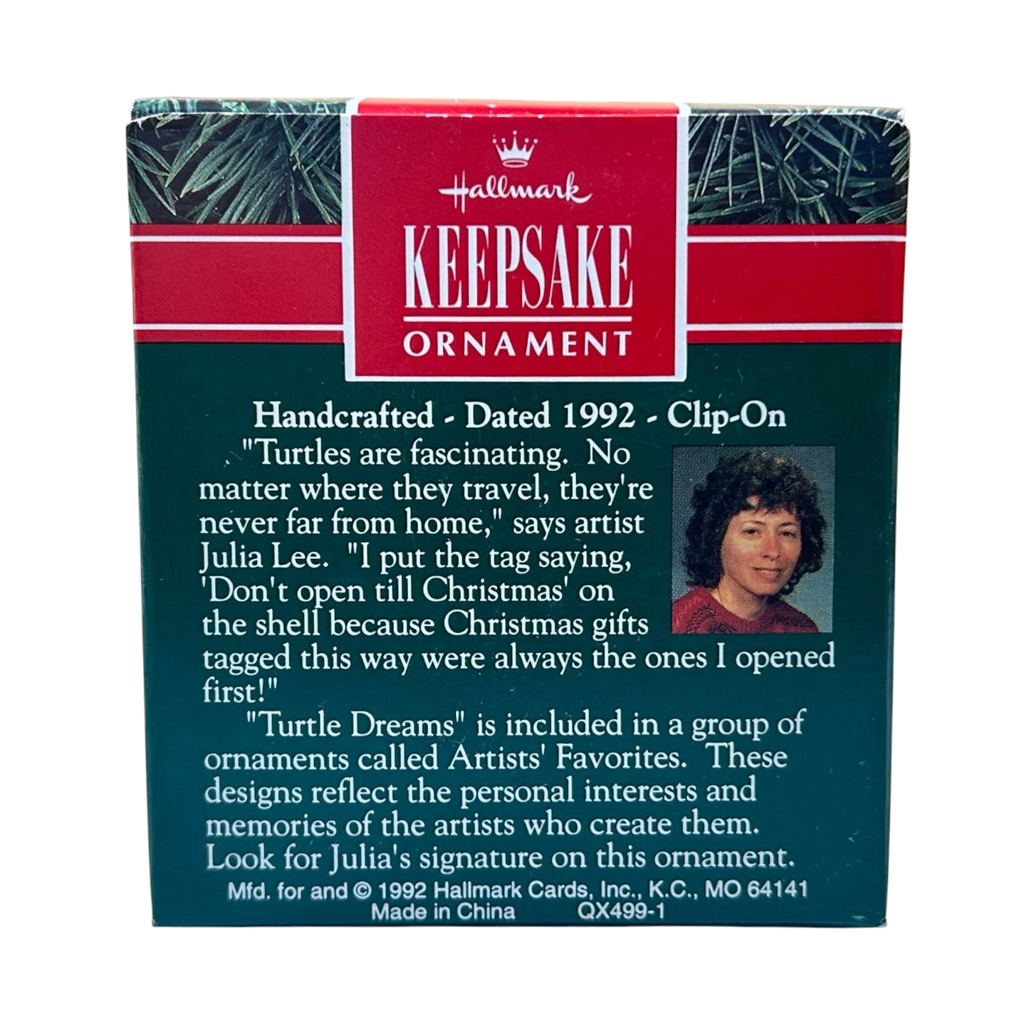 1992 Turtle Dreams Hallmark Ornament (Animal) QX4991