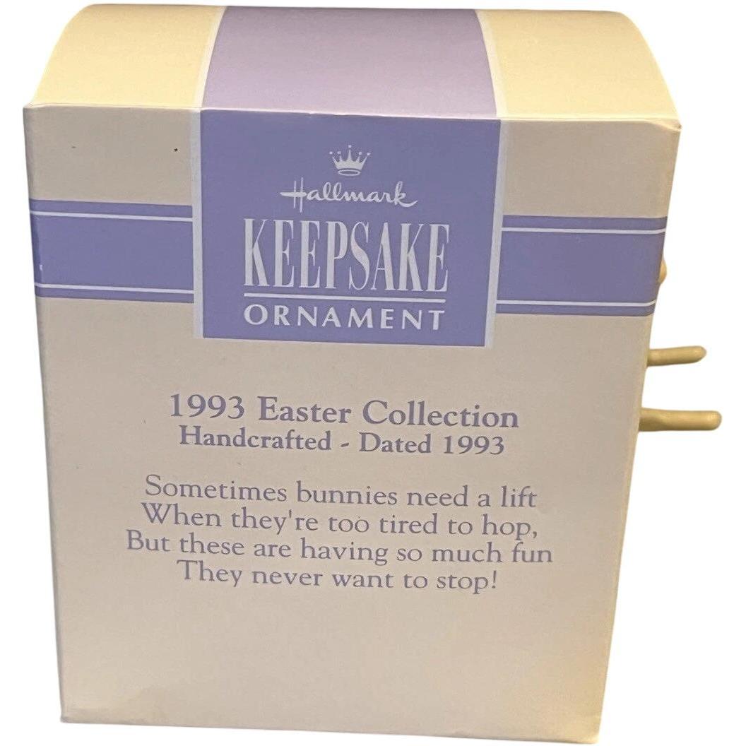 1992 Barrow of Giggles Rabbits Hallmark Ornament (Easter) QEO8402