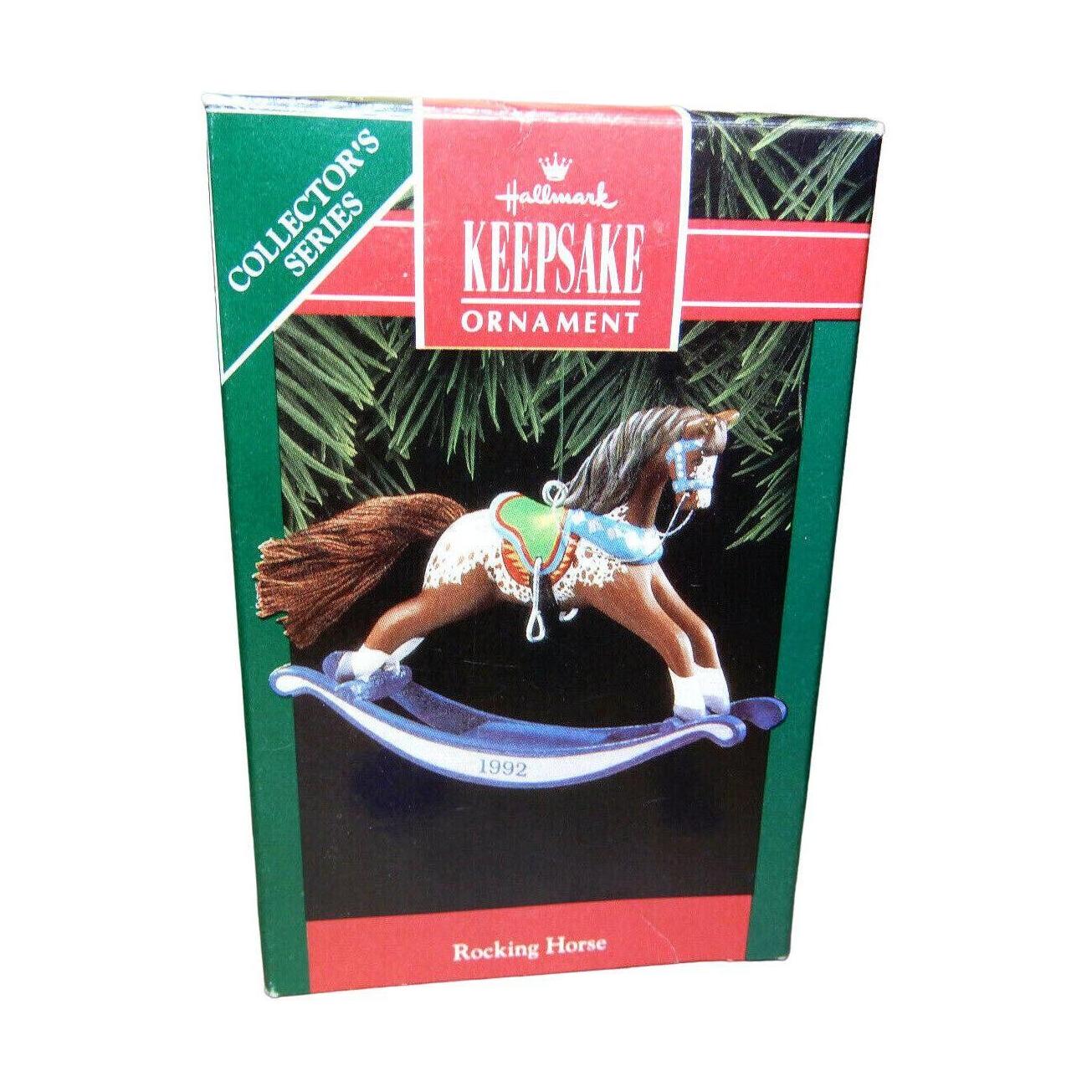 1992 Brown - White Feet Hallmark Ornament (Rocking Horse) QX4261