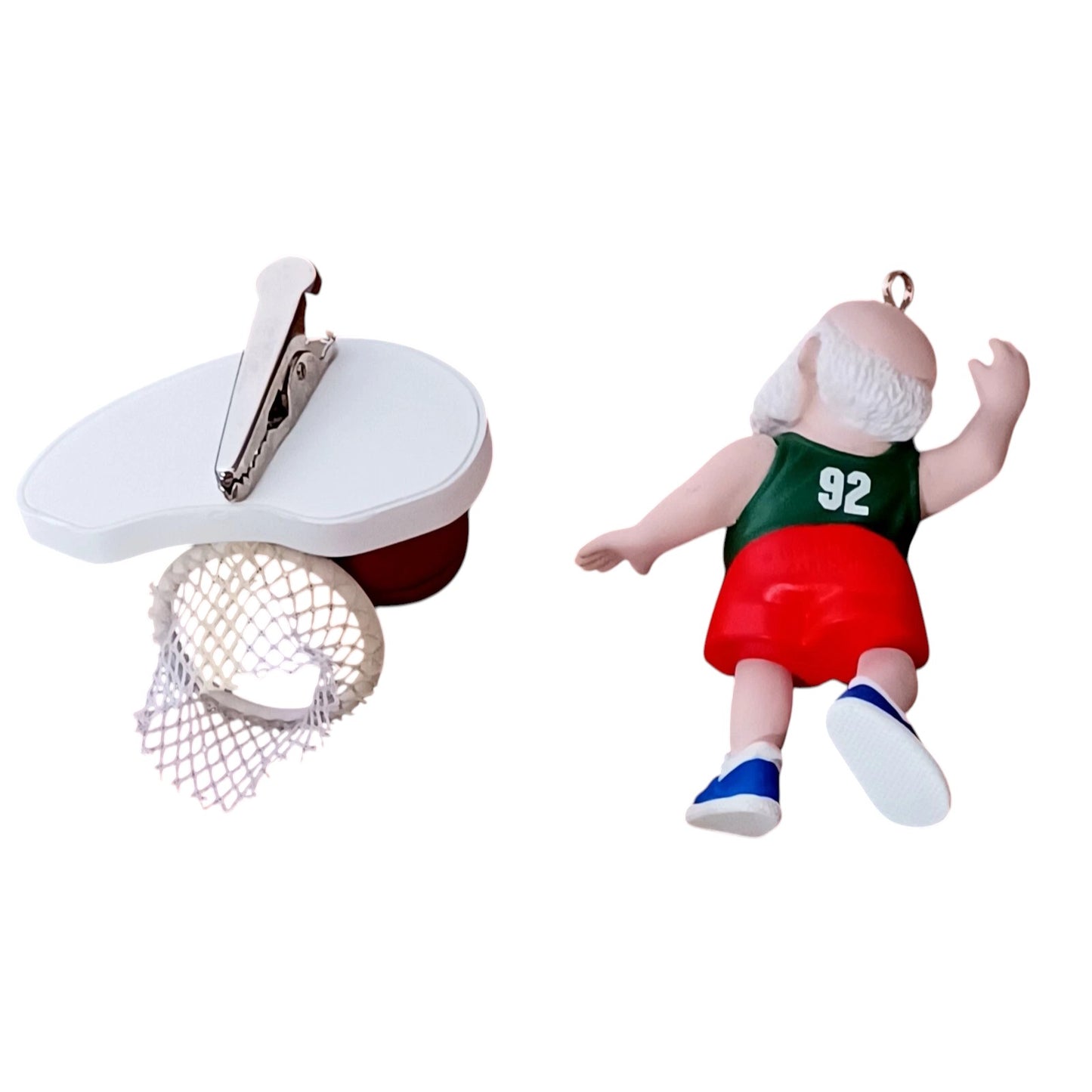 1992 Santa's Hook Shot Hallmark Ornament (Basketball) QX5434