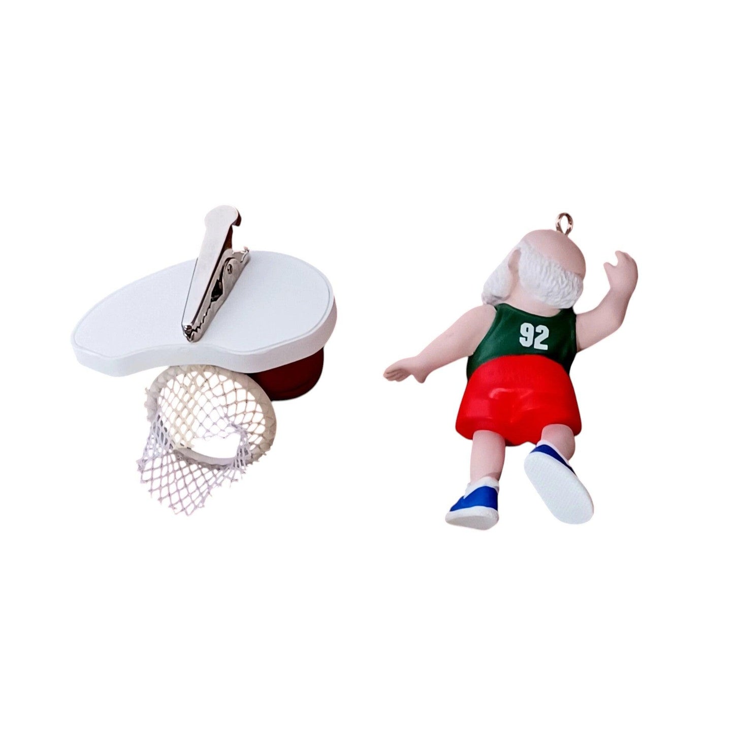 1992 Santa's Hook Shot Hallmark Ornament (Basketball) QX5434