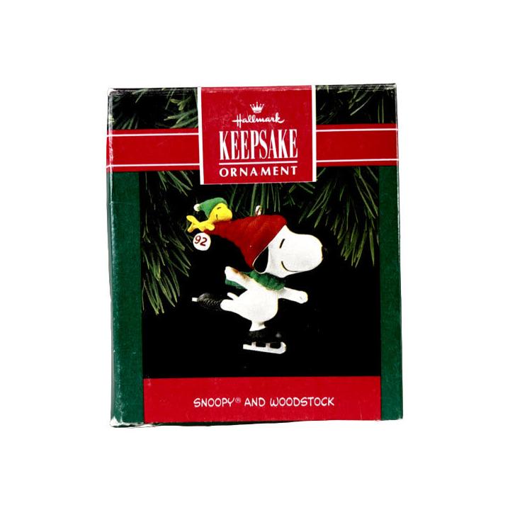 1992 Snoopy and Woodstock Hallmark Ornament (Peanuts) QX5954
