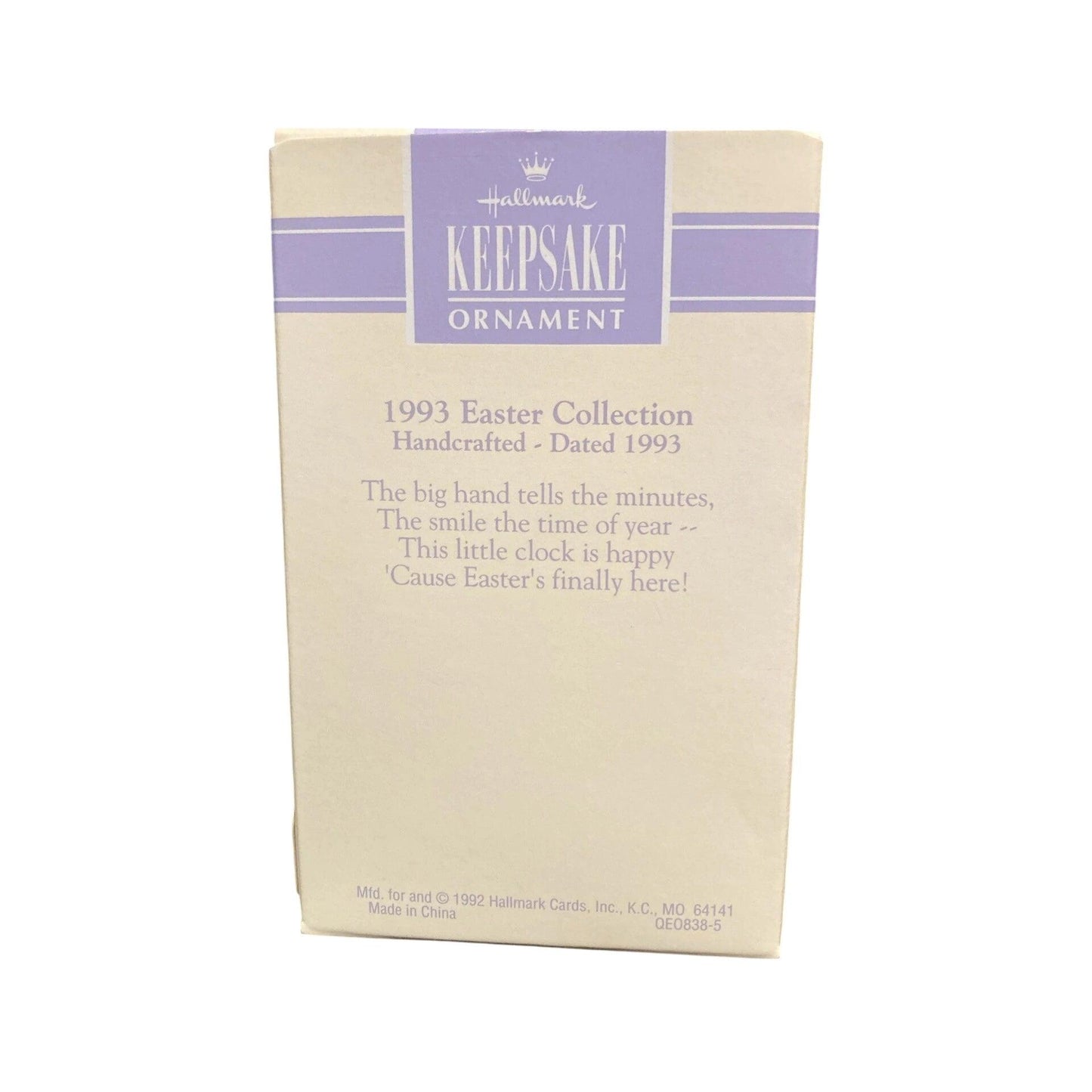 1992 Time for Easter Hallmark Ornament (Easter) QEO8385