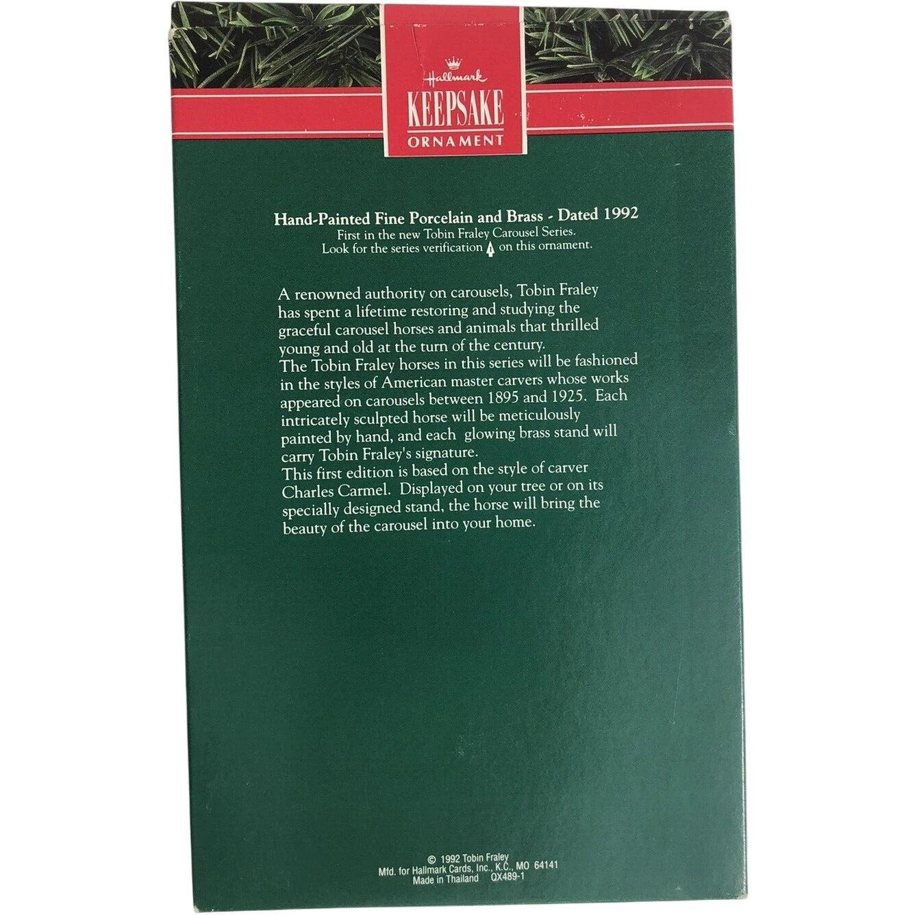 1992 White Hallmark Ornament (Tobin Fraley Carousel Horse) QX4891
