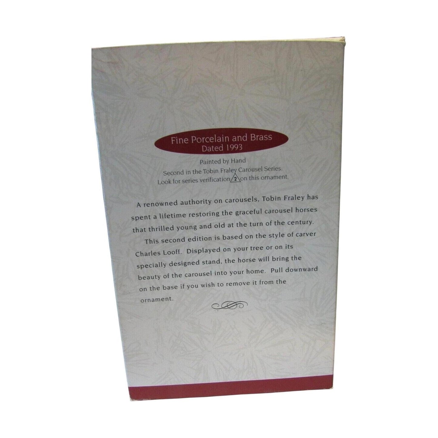 1993 White Hallmark Ornament (Tobin Fraley Carousel Horse) QX5502