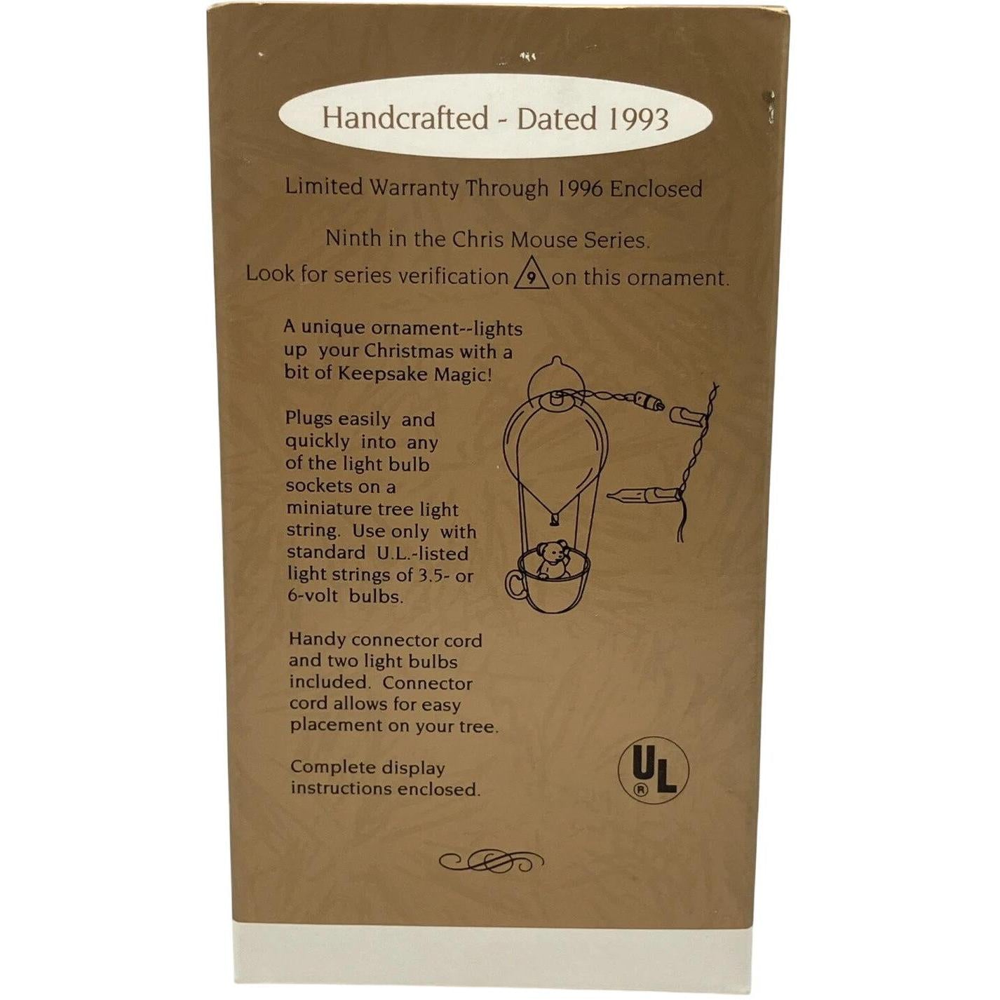 1993 Chris Mouse Flight Hallmark Ornament (Chris Mouse) QXL7152