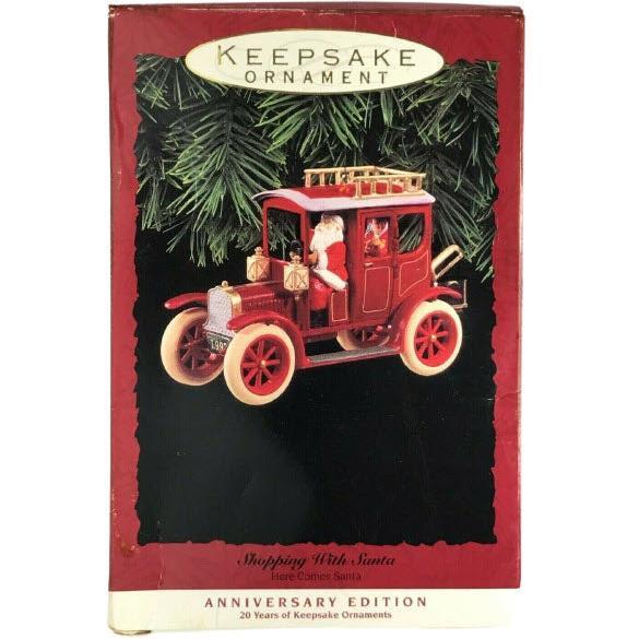 1993 Shopping With Santa Hallmark Ornament (Here Comes Santa) QX5675