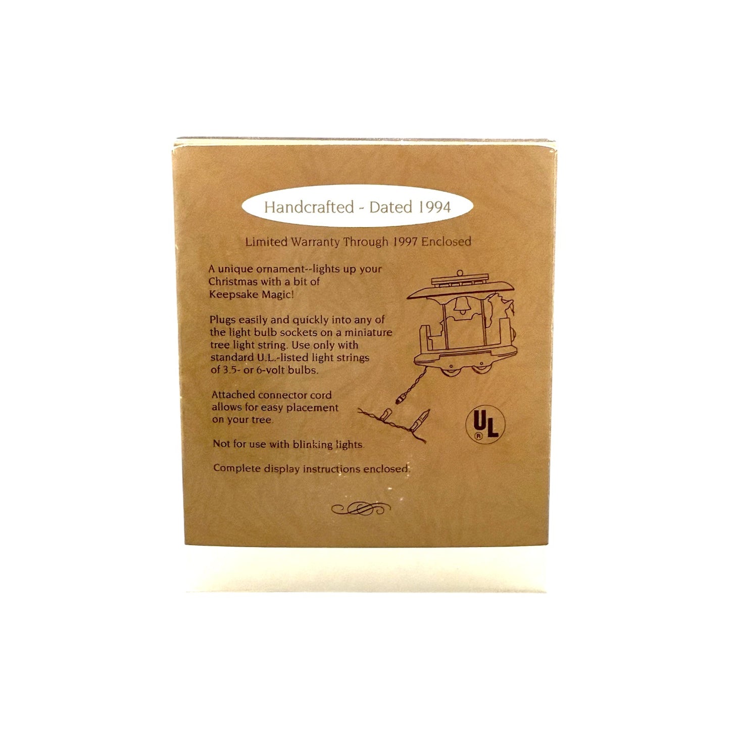 1994 Kringle Trolley Hallmark Ornament (Light) QLX7413 Image10
